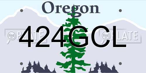 424GCL Oregon License Plate