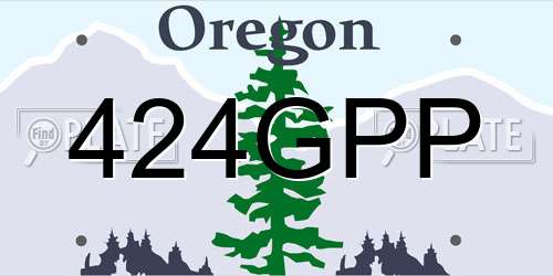 424GPP Oregon License Plate