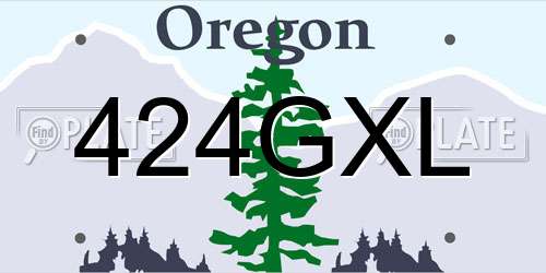 424GXL Oregon License Plate