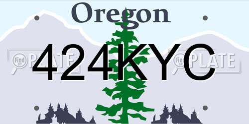 424KYC Oregon License Plate