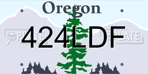 424LDF Oregon License Plate