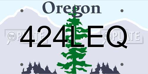 424LEQ Oregon License Plate