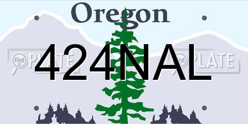 424NAL Oregon License Plate