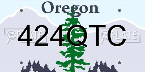 424QTC Oregon License Plate