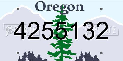 4255132 Oregon License Plate