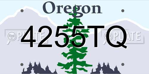 4255TQ Oregon License Plate