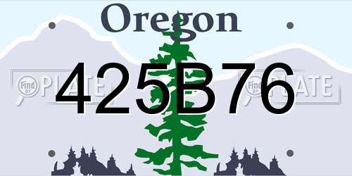 425B76 Oregon License Plate