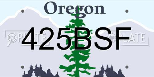 425BSF Oregon License Plate