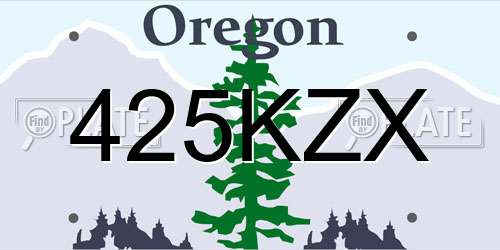 425KZX Oregon License Plate