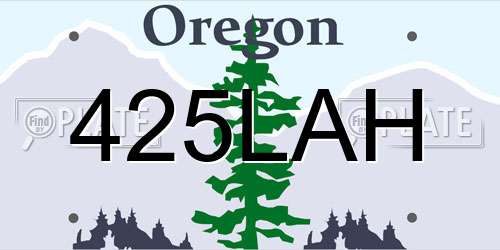 425LAH Oregon License Plate