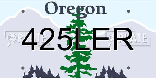 425LER Oregon License Plate