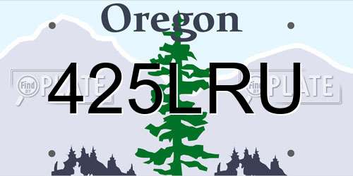 425LRU Oregon License Plate