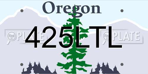425LTL Oregon License Plate