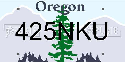 425NKU Oregon License Plate