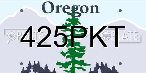 425PKT Oregon License Plate