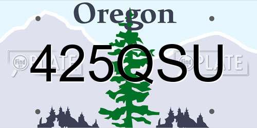 425QSU Oregon License Plate