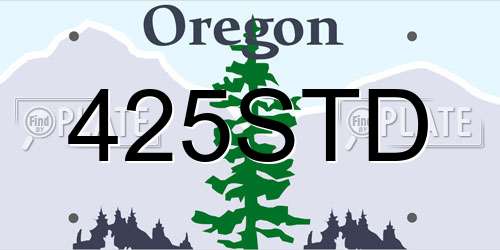 425STD Oregon License Plate