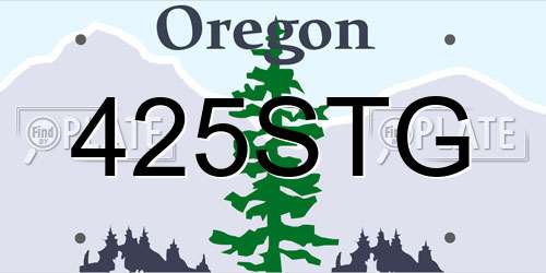 425STG Oregon License Plate