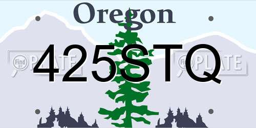 425STQ Oregon License Plate