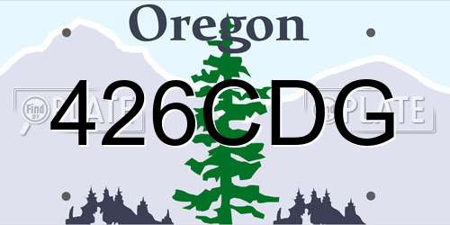 426CDG Oregon License Plate