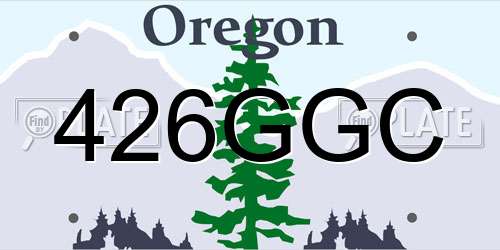 426GGC Oregon License Plate
