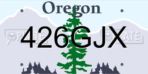 426GJX Oregon License Plate