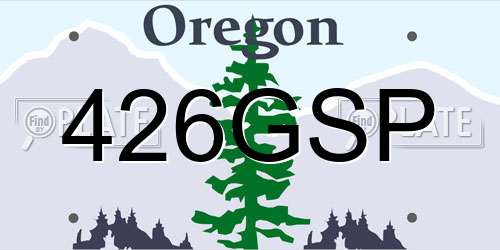 426GSP Oregon License Plate