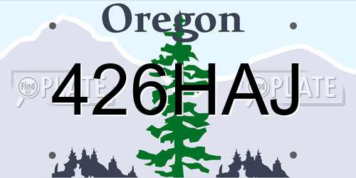 426HAJ Oregon License Plate