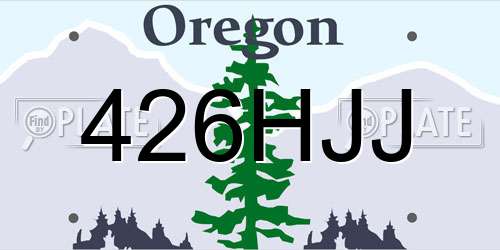 426HJJ Oregon License Plate