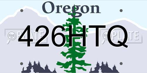 426HTQ Oregon License Plate