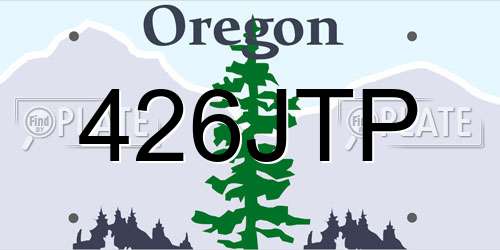 426JTP Oregon License Plate