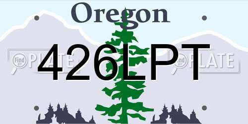 426LPT Oregon License Plate