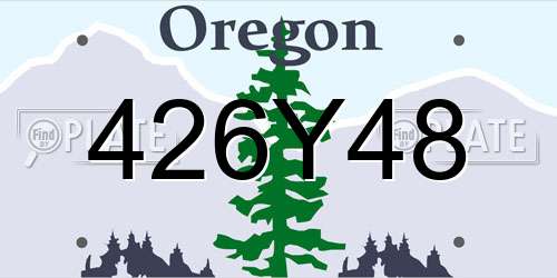 426Y48 Oregon License Plate