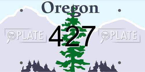 427 Oregon License Plate