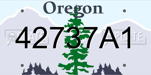 42737A1 Oregon License Plate