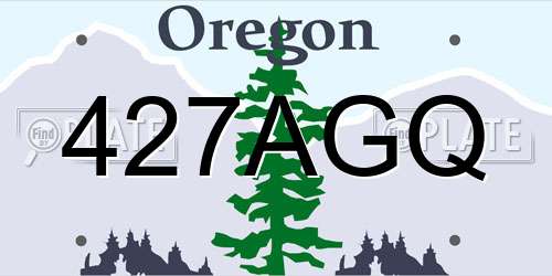427AGQ Oregon License Plate