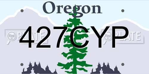 427CYP Oregon License Plate
