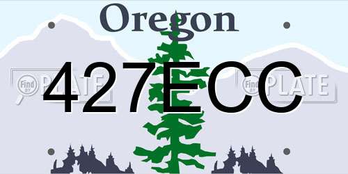 427ECC Oregon License Plate