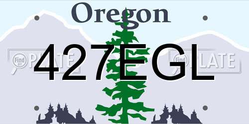 427EGL Oregon License Plate