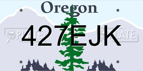427EJK Oregon License Plate