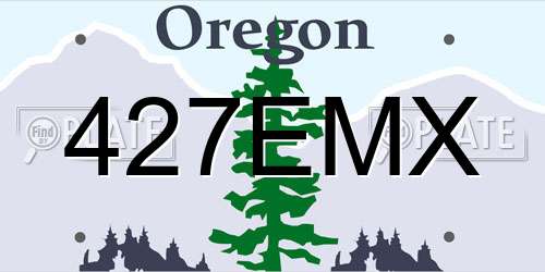 427EMX Oregon License Plate