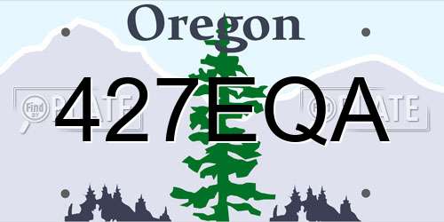 427EQA Oregon License Plate