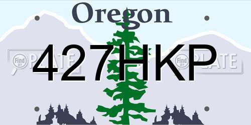 427HKP Oregon License Plate