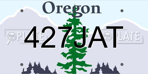 427JAT Oregon License Plate