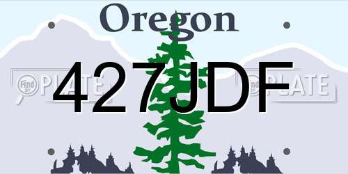 427JDF Oregon License Plate