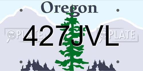 427JVL Oregon License Plate