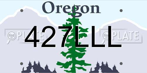 427LLL Oregon License Plate