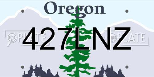 427LNZ Oregon License Plate