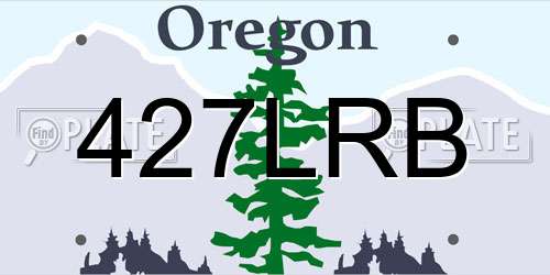 427LRB Oregon License Plate