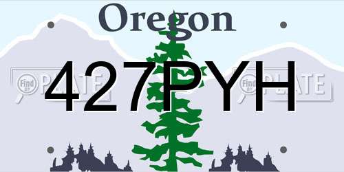 427PYH Oregon License Plate